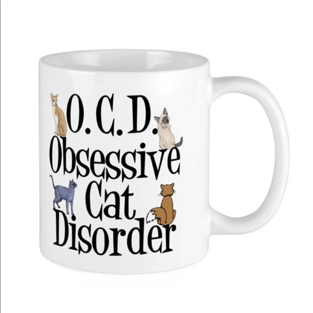 Cafepress OCD (Obsessive Cat Disorder) Mug NIB